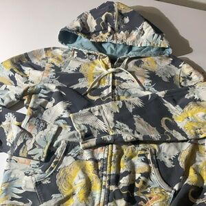 LUCKY BRAND HOODIE JAPANESE INSPIRED Y2K DRAGON TIGER EAGLE